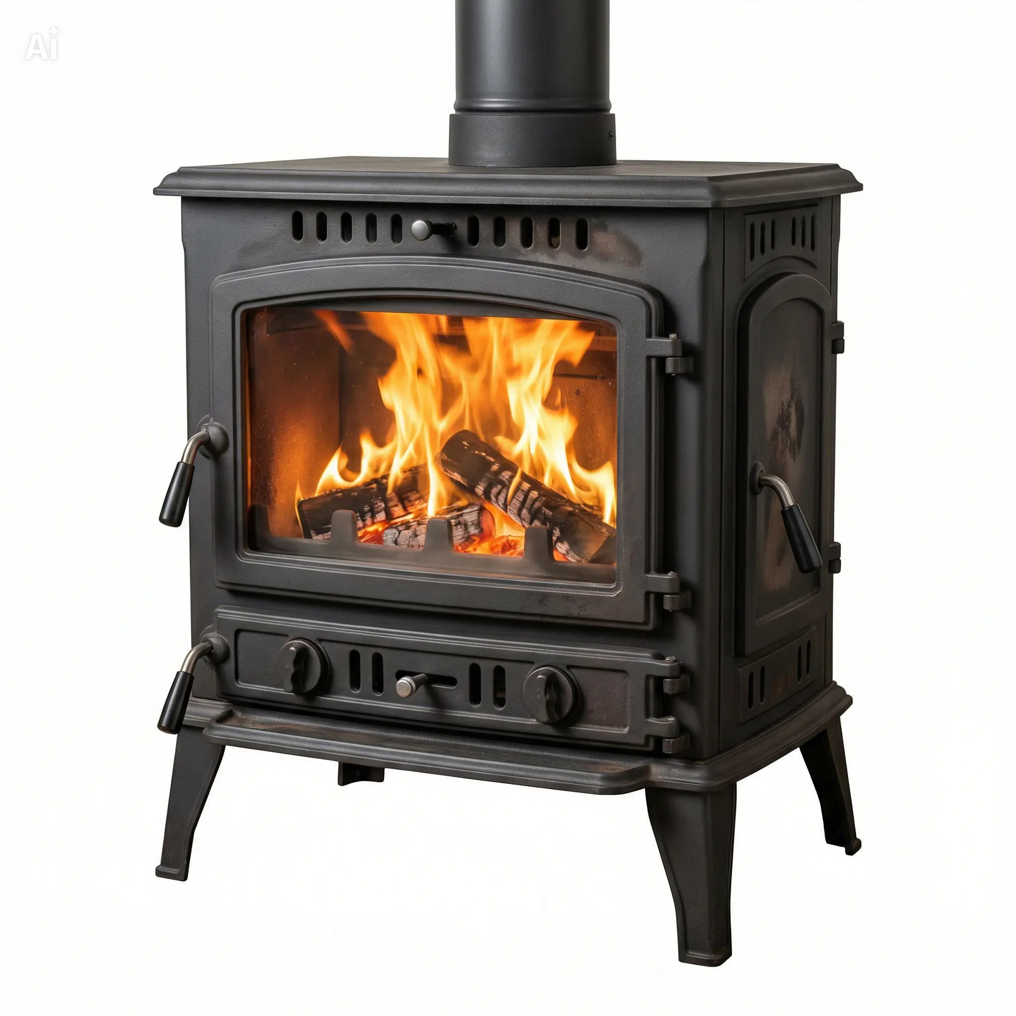 Poêle à bois avec régulation d’air avancée