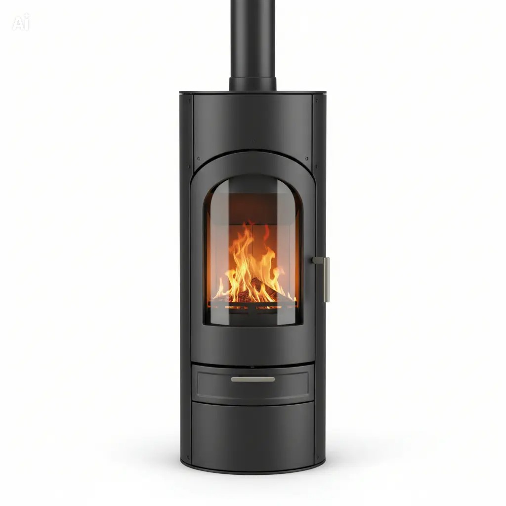Poêle à bois vertical grande capacité