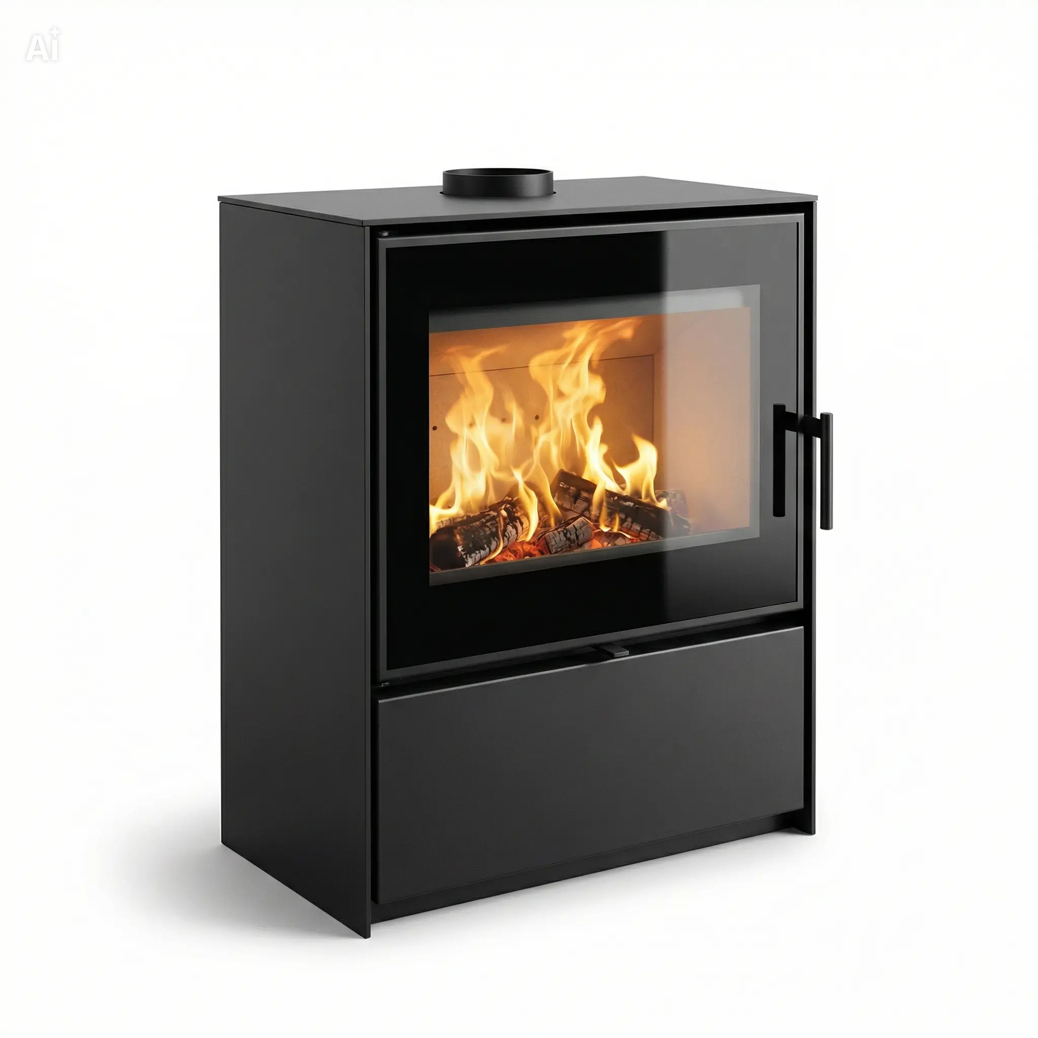 Poêle à bois étanche basse consommation